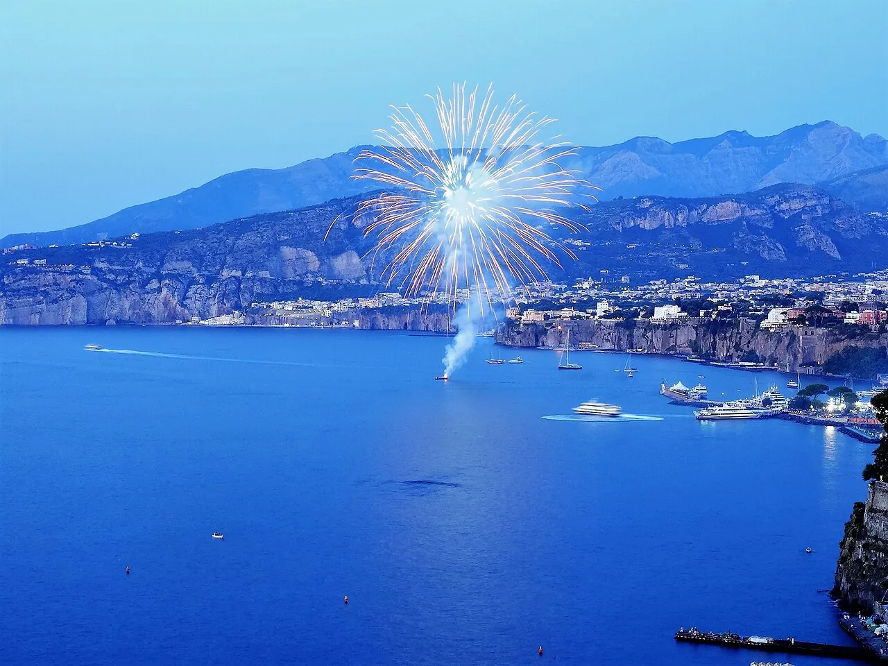 Il panorama di Sorrento sul golfo